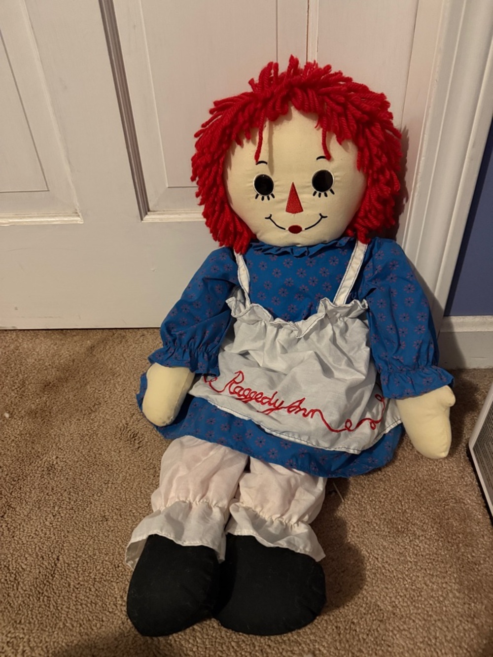 Classic Cloth Doll - Red Hair, Blue Dress
